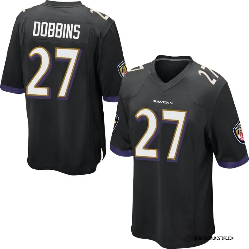 Nike Women's J.K. Dobbins Black Baltimore Ravens Game Jersey - Black