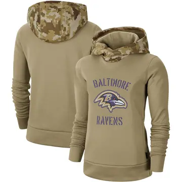 Women's Baltimore Ravens Nike Olive 2022 Salute To Service Performance Pullover  Hoodie