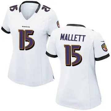 Women's Baltimore Ravens Ryan Mallett White Game Jersey By Nike