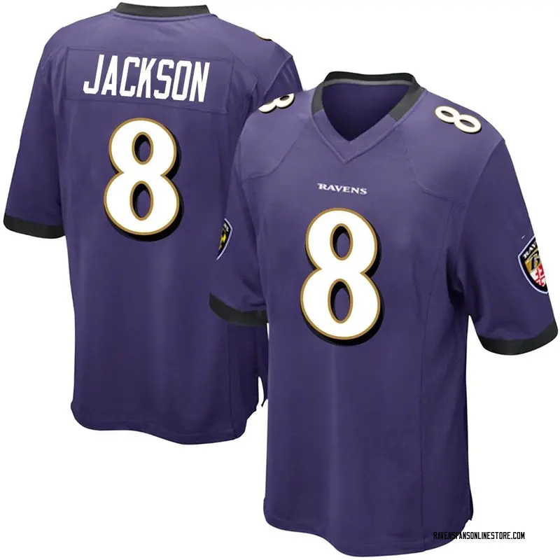 Youth Baltimore Ravens Lamar Jackson Purple Game Team Color Jersey By Nike
