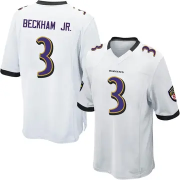 Odell Beckham Jr Signed Baltimore Ravens White Nike Game Replica Jersey BAS