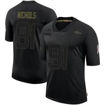 Rayshad Nichols Youth Nike Black Baltimore Ravens Game Custom Jersey Size: Small