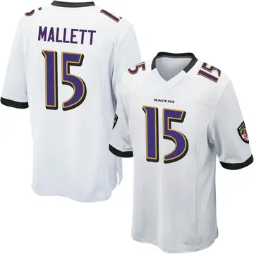 Youth Baltimore Ravens Ryan Mallett White Game Jersey By Nike